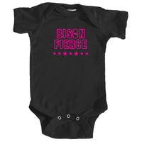 Bison Fierce Hot Pink Stars Infant Bodysuit