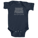 Bison Fierce Silver Hearts Infant Bodysuit