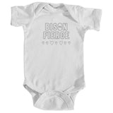 Bison Fierce Silver Hearts Infant Bodysuit