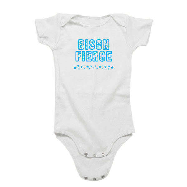 Bison Fierce Blue Stars Organic Cotton Infant Bodysuit