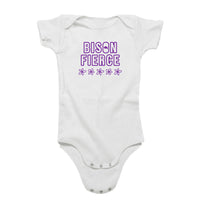 Bison Fierce Purple Flowers Organic Cotton Infant Bodysuit